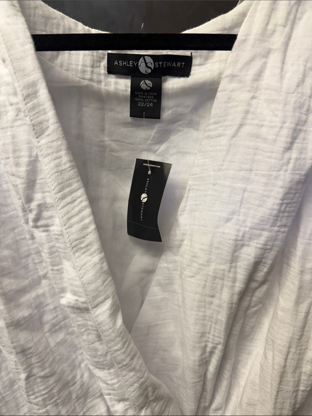 Ashley Stewart White Lightweight Textured dress